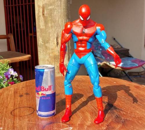 RARE 2005 MARVEL 30CM HIGH POSABLE SPIDERMAN ACTION FIGURE BY TOY BIZ WITH 27 ARTICULATED POINTS