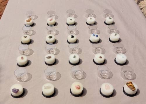 WONDERFUL COLLECTION OF 20 GEMSTONE (AND ALL PRECIOUS GEMSTONES) SPECIMENS IN PERSPEX BOXES