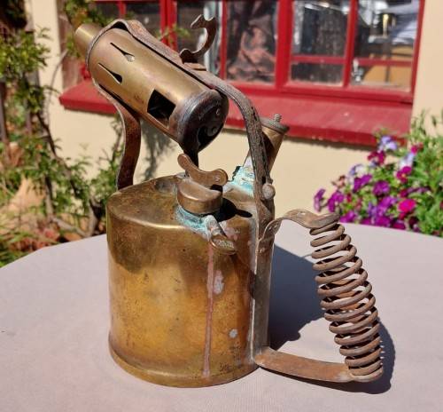 VINTAGE 1950S RADIUS NO 55 BRASS BLOWTORCH MADE IN SWEDEN