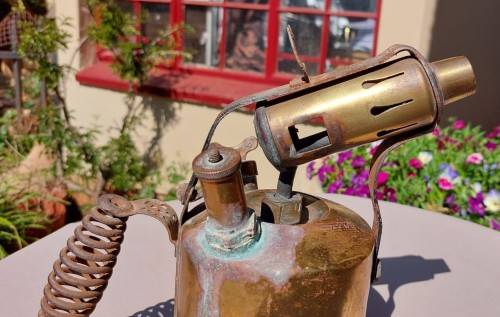 VINTAGE 1950S RADIUS NO 55 BRASS BLOWTORCH MADE IN SWEDEN