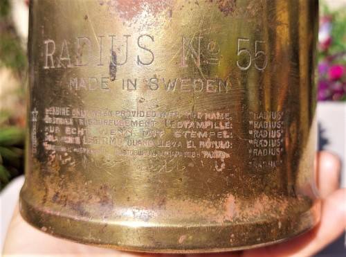 VINTAGE 1950S RADIUS NO 55 BRASS BLOWTORCH MADE IN SWEDEN