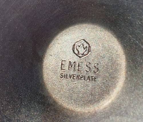 PAIR OF EMESS SOUTH AFRICAN SILVERPLATED GOBLETS