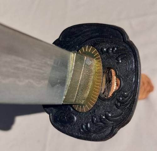 SAMURAI WAKIZASHI SWORD WITH WOODEN SCABBARD WELL MADE BUT WITH BLUNTED BLADE MADE IN JAPAN