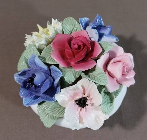 PRETTY COALPORT BONE CHINA FLOWER VASE