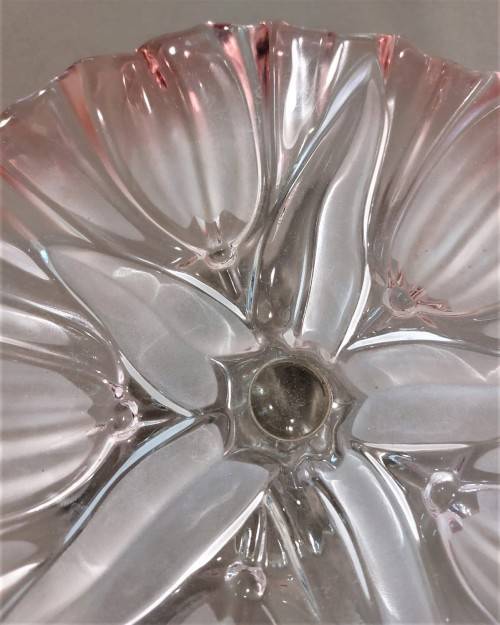 NO 1 OF 2: WALTHER GLAS LARGE SYLVIA PATTERN FROSTED CHRYSTAL GLASS CAKE STAND