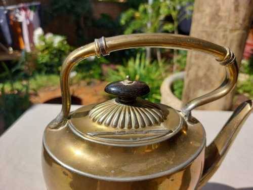 ATKIN BROTHERS SHEFFIELD ENGLAND ANTIQUE EARLY 1900S SILVERPLATED TEAPOT ON STAND WITH BURNER