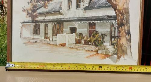 SA MASTER TED HOEFSLOOT (1913  2013) CAPE COTTAGE PRINT  SIZE (45CM W 34CM H) 2ND OF 4 ON AUCTION