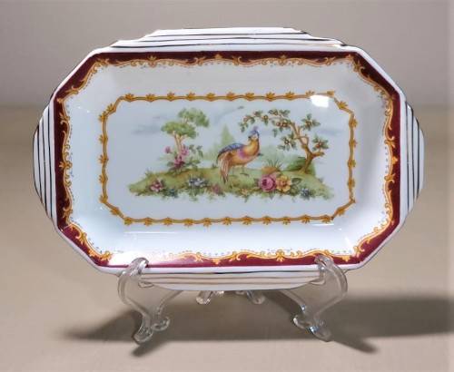 ROYAL ALBERT VINTAGE 1940S DIAMOND SHAPED CHELSEA BIRD PATTERN BON BON DISH