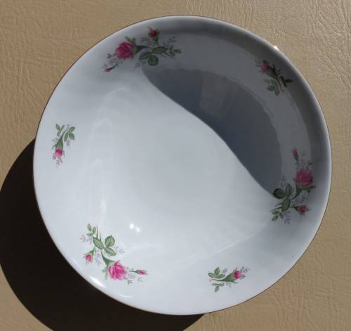 A LARGE 18 PIECE RICHWOOD PORCELAIN DINNER SET WITH RED ROSES PATTERN GOOD CONDITION