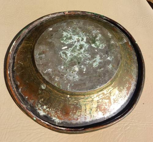 OLD HAND MADE PRIMITIVE COPPER PLATE