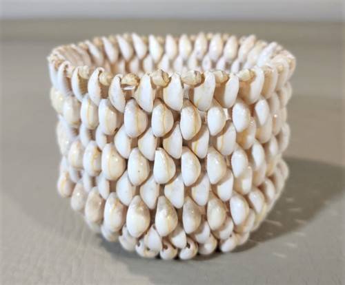 BOHO COWRIE SHELL BASKET BOWL