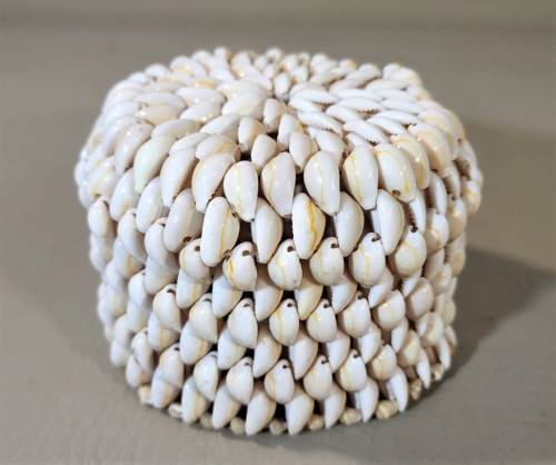 BOHO COWRIE SHELL BASKET BOWL
