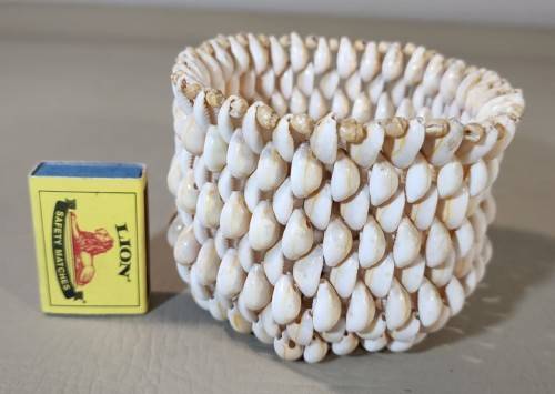 BOHO COWRIE SHELL BASKET BOWL