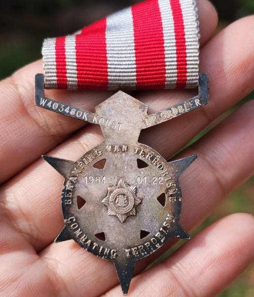 SAP (SOUTH AFRICAN POLICE) 1984 MEDAL FOR COMBATTING TERRORISM