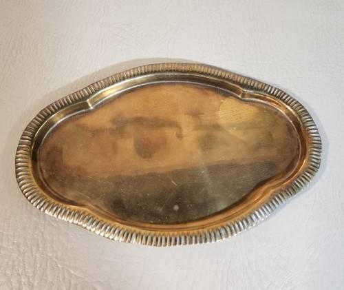 BEAUTIFUL INDIAN MADE BRASS SUGAR POT AND CREAMER ON TRAY