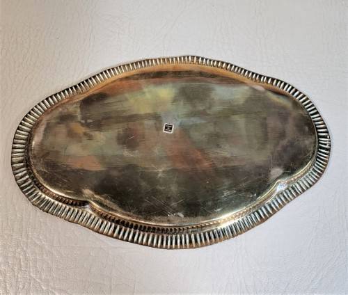 BEAUTIFUL INDIAN MADE BRASS SUGAR POT AND CREAMER ON TRAY