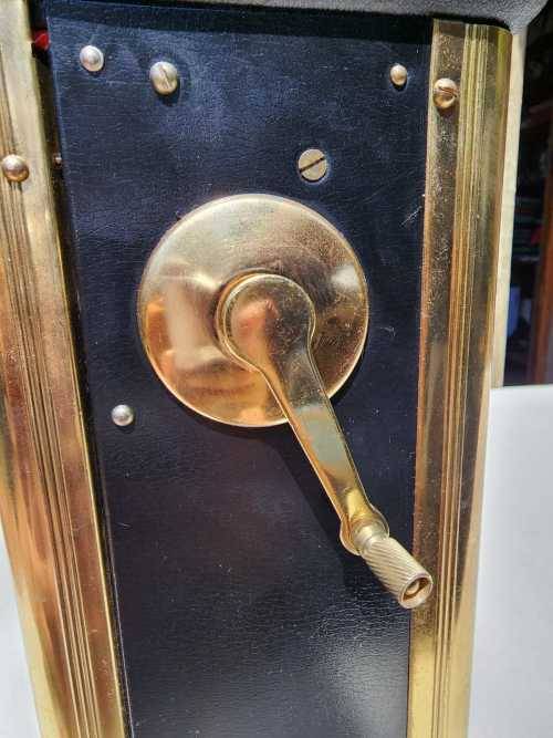 CRANK HANDLE TELEPHONE DECANTER MUSIC BOX WORKING