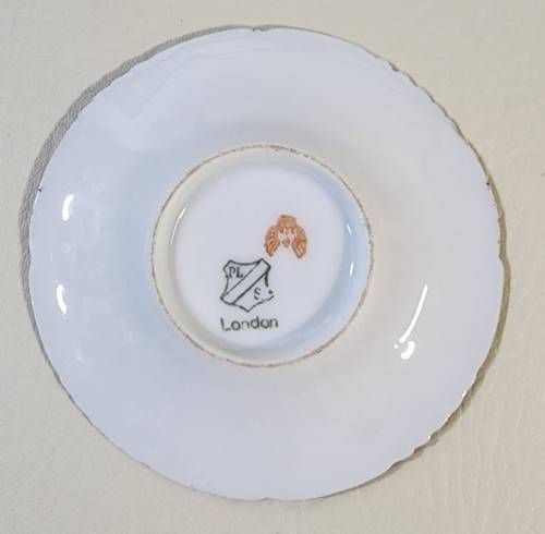 RARELY SEEN 1930S PFEIFFER & LOWENSTEIN IN SCHACKENWERTH AUSTRIA (PLS) DEMITASSE CUP AND SAUCER