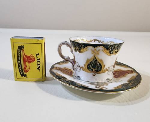RARELY SEEN 1930S PFEIFFER & LOWENSTEIN IN SCHACKENWERTH AUSTRIA (PLS) DEMITASSE CUP AND SAUCER