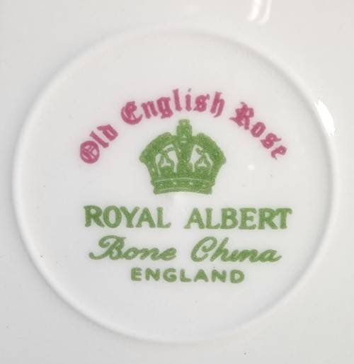 ROYAL ALBERT VINTAGE 1945-1970S OLD ENGLISH ROSE DISCONTINUED PATTERN CUP AND SAUCER DUO 2ND OF 2