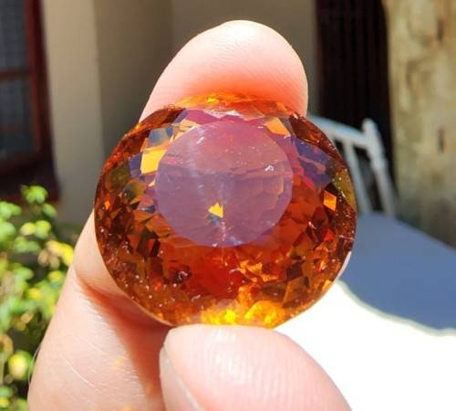 AWESOME LARGE 36,2CT ORANGE CITRINE GEMSTONE WITH BEAUTIFUL OVAL CUT - NATURAL