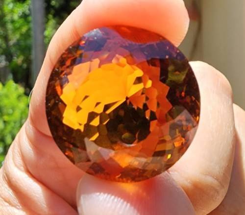 AWESOME LARGE 36,2CT ORANGE CITRINE GEMSTONE WITH BEAUTIFUL OVAL CUT - NATURAL