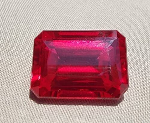AWESOME LARGE 26.90CT REAL! RED RUBY GEMSTONE - SCRATCH GLASS EASY!  - UV LIGHT FLUORESCES RED!