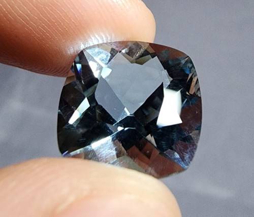 SEAFOAM BLUE AQUAMARINE GEMSTONE LARGE 9,60CT WITH BEAUTIFUL CUSHION CUT