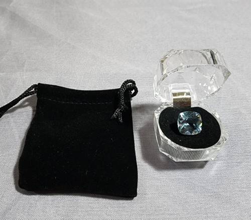 SEAFOAM BLUE AQUAMARINE GEMSTONE LARGE 9,60CT WITH BEAUTIFUL CUSHION CUT