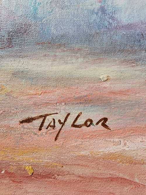 AWESOME HORSERACING ORIGINAL OIL ON BOARD BY ARTIST TAYLOR