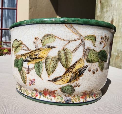 VINTAGE WONG LEE (WL) 1895 CHINESE PORCELAIN LIDDED BOWL