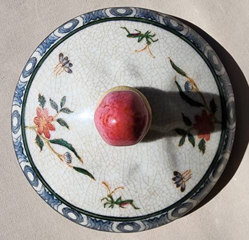 VINTAGE WONG LEE (WL) 1895 CHINESE PORCELAIN LIDDED BOWL