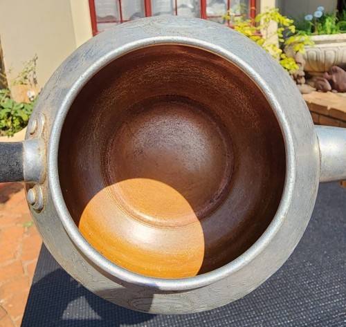 VINTAGE 1950S SWAN BRAND ENGLAND THE CARLTON (CHROME PLATED ALUMINIUM) 6 CUPS TEAPOT