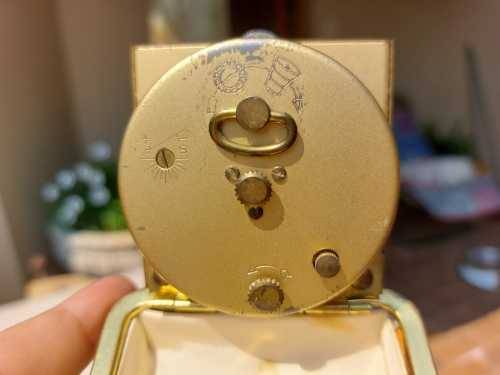 WORKING EUROPA GERMANY 1950S MECHANICAL WIND-UP ALARM CLOCK 2 JEWELS