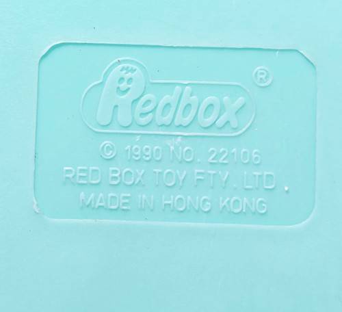 A VINTAGE 1990 REDBOX CABOODLES MAKE UP CARRY CASE IN LIGHT PURPLE AND TEAL WITH HEART LOCK AND MIRR