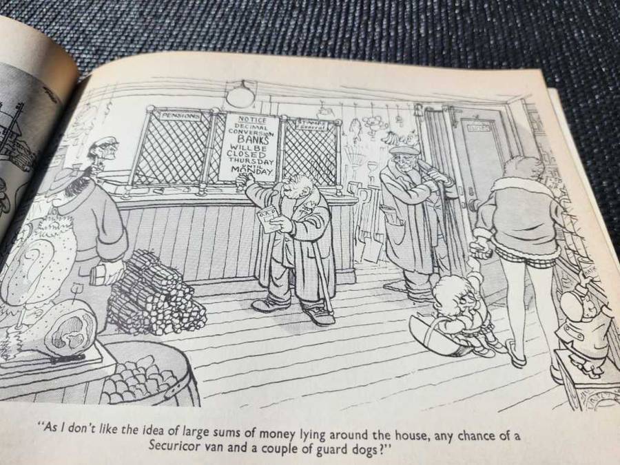 A COLLECTION OF 2 VINTAGE 1970S GILES DAILY EXPRESS CARTOONS  ISSUES 25 AND 26