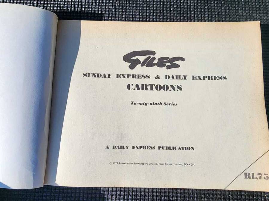 A COLLECTION OF 3 VINTAGE 1970S GILES DAILY EXPRESS CARTOONS  ISSUES 29, 30 AND 31