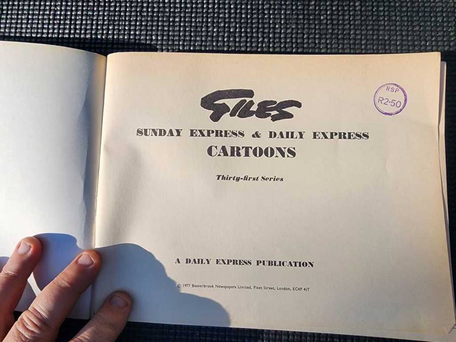 A COLLECTION OF 3 VINTAGE 1970S GILES DAILY EXPRESS CARTOONS  ISSUES 29, 30 AND 31
