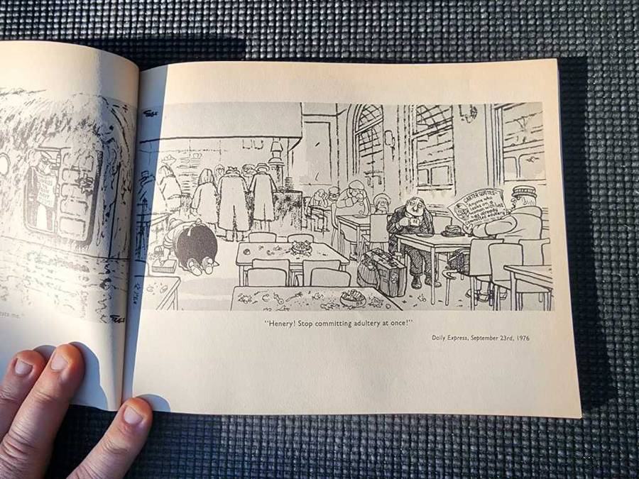 A COLLECTION OF 3 VINTAGE 1970S GILES DAILY EXPRESS CARTOONS  ISSUES 29, 30 AND 31