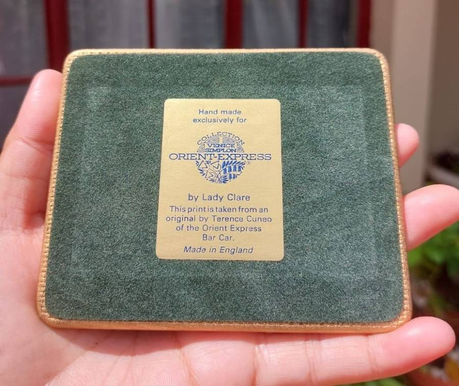 ORIENT EXPRESS BAR CAR COASTERS SET FROM THE SECOND MOST FAMOUS TRAIN ON EARTH