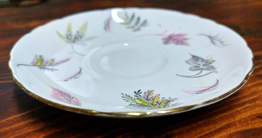 VINTAGE 1950S TUSCAN FINE ENGLISH BONE CHINA WINDSWEPT PATTERN 18 PIECE TEASET