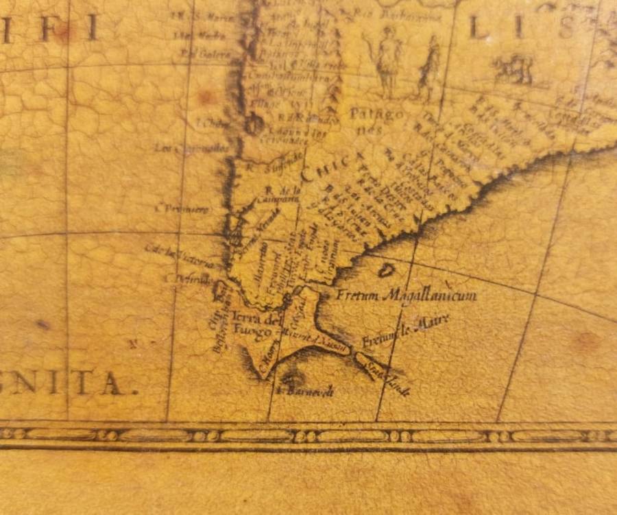 RARE ANTIQUE MAP AMERICAE NOVA TABULA WITH ELDORADO WILLEM BLAEU (1571-1638) HAND COLOURED ENGRAVING