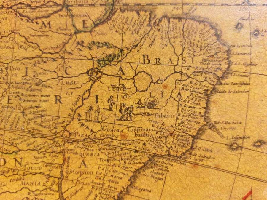 RARE ANTIQUE MAP AMERICAE NOVA TABULA WITH ELDORADO WILLEM BLAEU (1571-1638) HAND COLOURED ENGRAVING