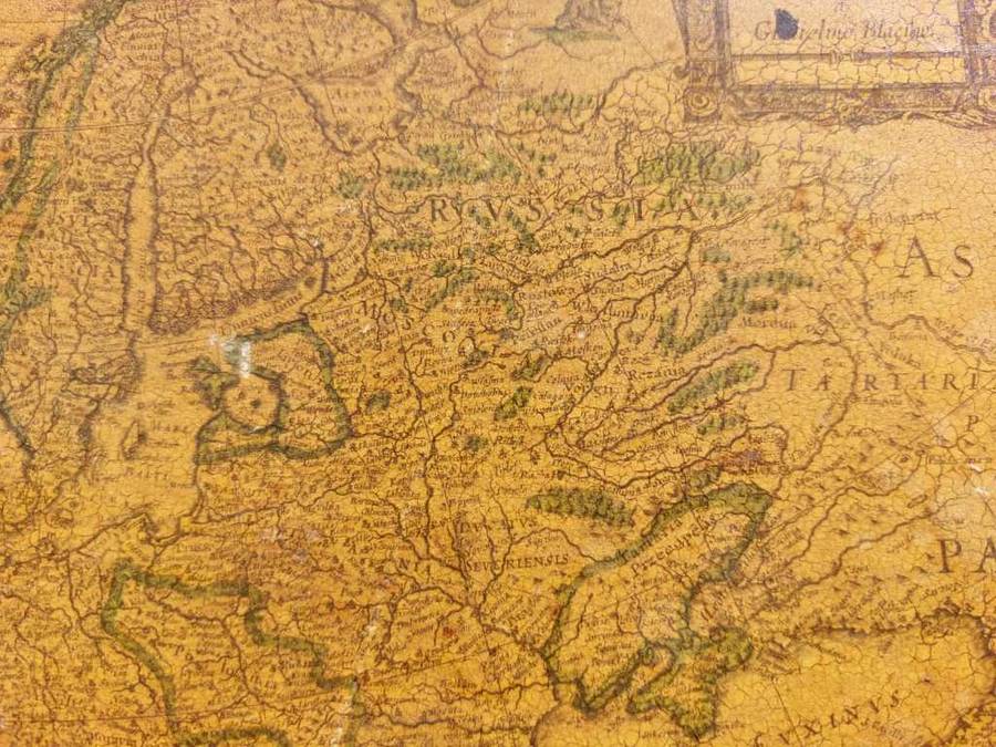 EUROPA ANTIQUE MAP RECENS DESRIPTA BY WILLEM BLAEU (1571-1638) HAND COLOURED LINE ENGRAVING