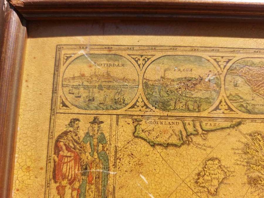 EUROPA ANTIQUE MAP RECENS DESRIPTA BY WILLEM BLAEU (1571-1638) HAND COLOURED LINE ENGRAVING