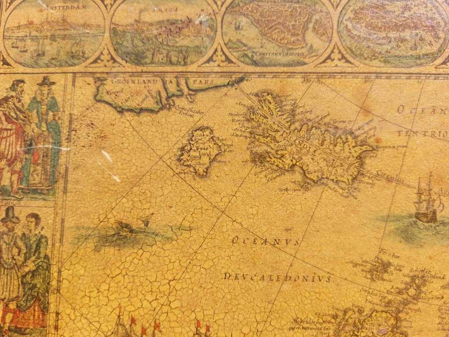 EUROPA ANTIQUE MAP RECENS DESRIPTA BY WILLEM BLAEU (1571-1638) HAND COLOURED LINE ENGRAVING