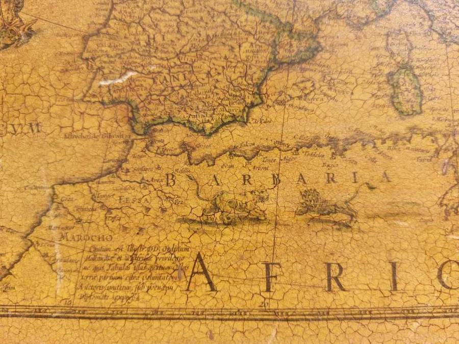 EUROPA ANTIQUE MAP RECENS DESRIPTA BY WILLEM BLAEU (1571-1638) HAND COLOURED LINE ENGRAVING