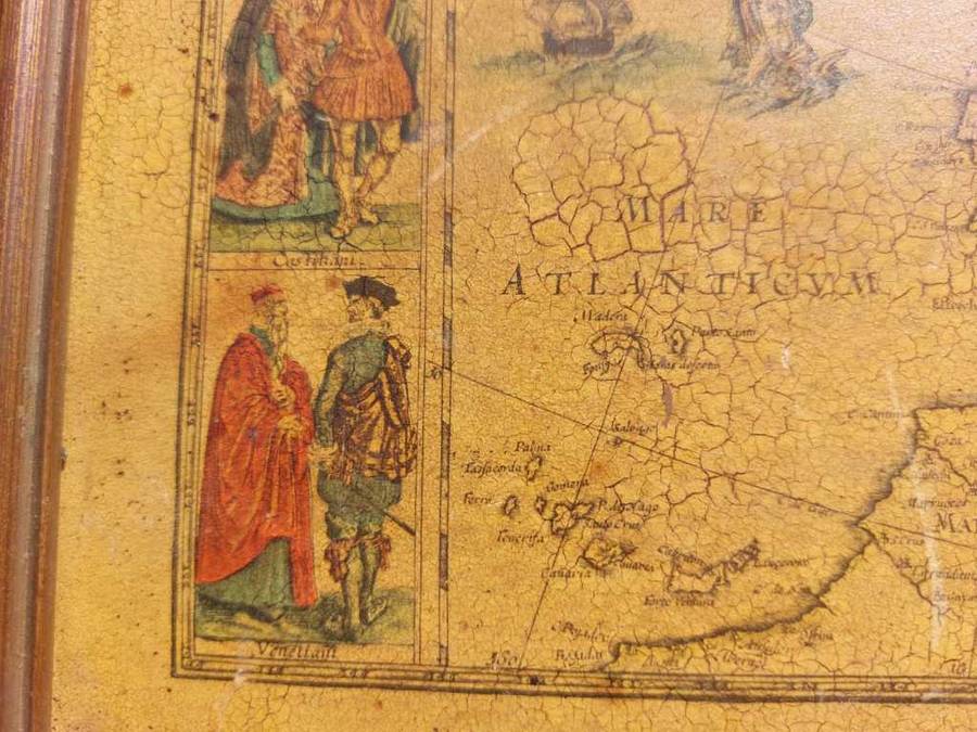 EUROPA ANTIQUE MAP RECENS DESRIPTA BY WILLEM BLAEU (1571-1638) HAND COLOURED LINE ENGRAVING