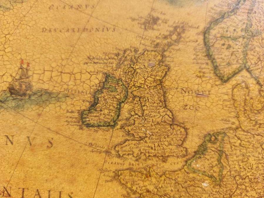 EUROPA ANTIQUE MAP RECENS DESRIPTA BY WILLEM BLAEU (1571-1638) HAND COLOURED LINE ENGRAVING