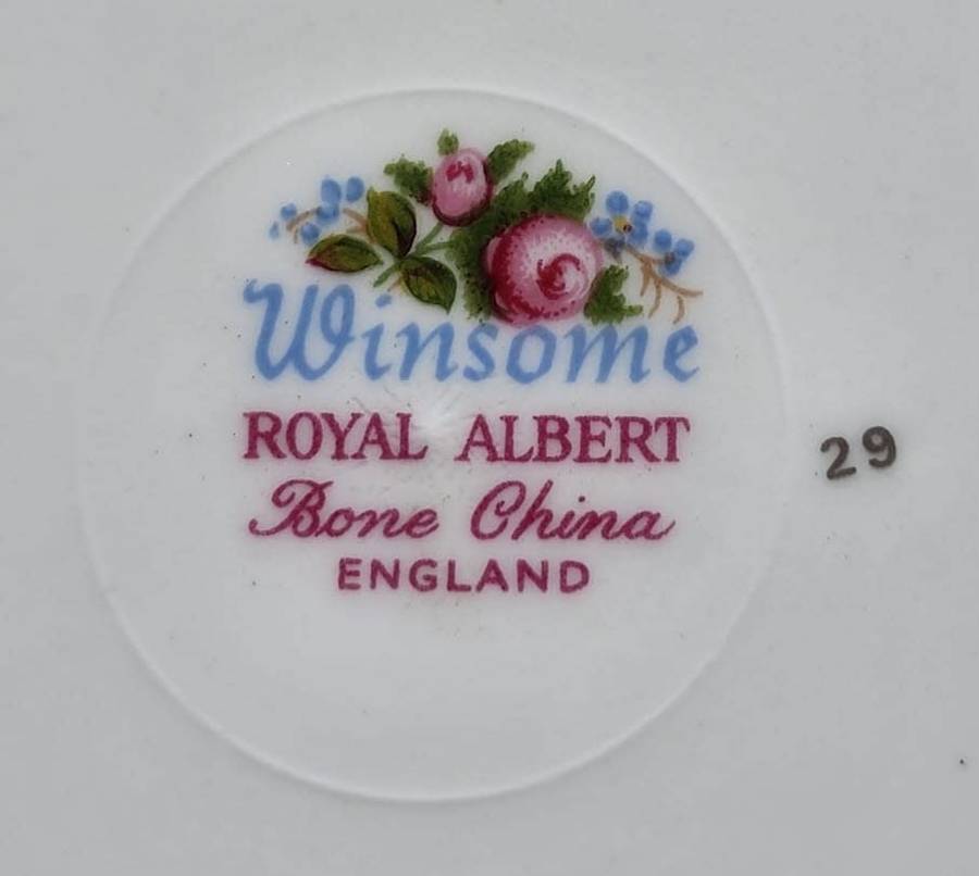 Royal Albert 1966-1980 Winsome Pattern (Small Pink Roses) Two Handled Cake Plate